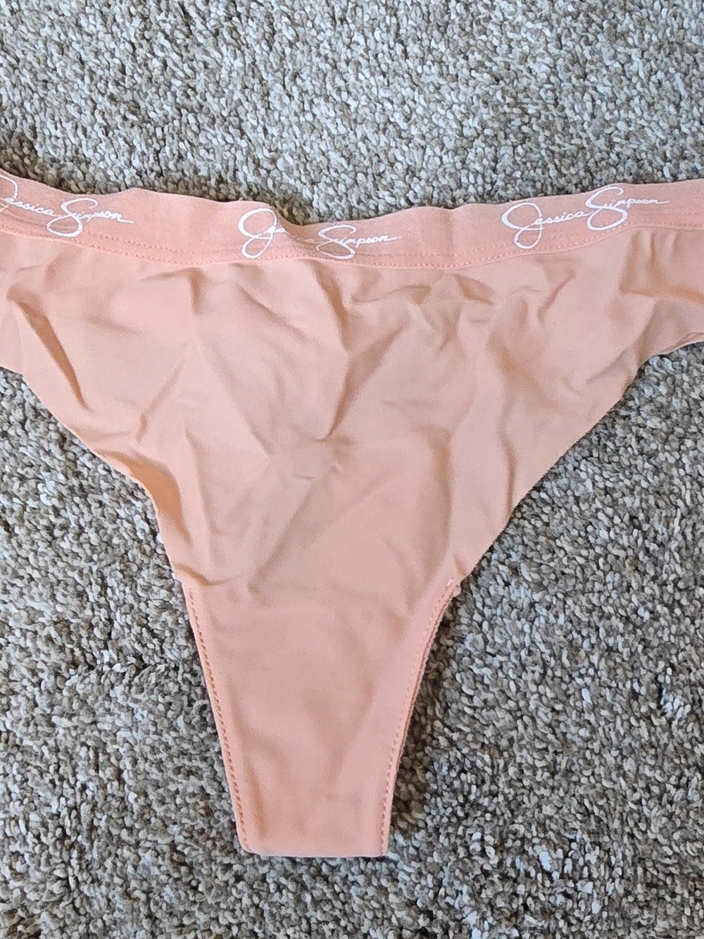 Jessica Simpson Assorted Thong Bottoms - Pink, Peach, Gray - Picture 3 of 10